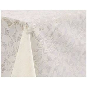 Toalha de Mesa em Rolo 0,2mm 1,37m x 20m Bege com Folhas