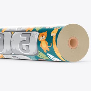 Tapete Brisa Infantil em Rolo 130cmx15m Amarelinha Floresta Kapazi