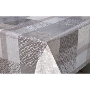 Toalha de Mesa Classic Rolo 1,37m x 20m Geométrico Cinza Kapazi
