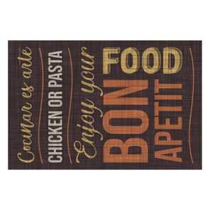Tapete para Cozinha Cleankasa 50cm x 70cm Bon Apetit Kapazi