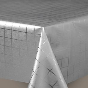 Toalha de Mesa Metalizada 6 Lugares 1,4m x 2m Metal Shine Kapazi