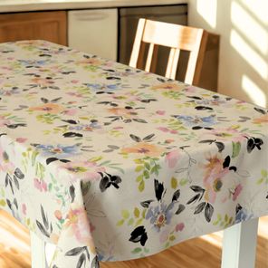 Toalha de Mesa Soft Touch 8 Lugares 1,4m x 2,5m Tempo das Flores Kapazi