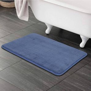 Tapete Banheiro Antiderrapante Nuvem Azul Claro 40cm x 60cm Kapazi