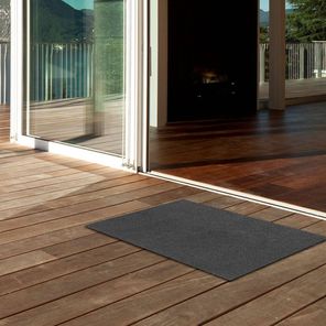 Tapete Home Agulhado Liso 39cm x 59cm Grafite Kapazi