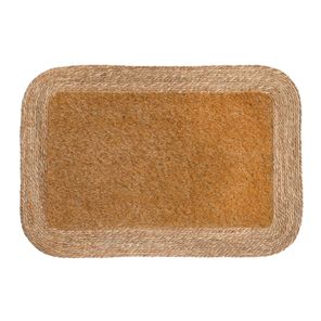 Tapete Entrada Antiderrapante Natural Rope Liso 60x80cm Kapazi