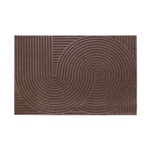 Tapete Entrada Flow Marrom 60x90cm Kapazi