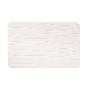 Tapete Banheiro Antiderrapante Pedra Diatomita Acqua Zen Branco 40x60cm Kapazi