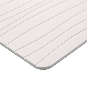 Tapete Banheiro Antiderrapante Pedra Diatomita Acqua Zen Branco 40x60cm Kapazi