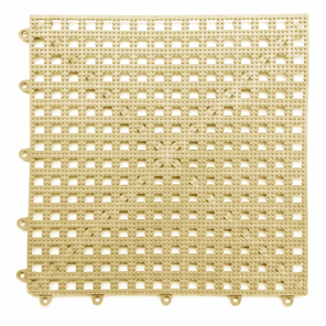 Piso Modular Antiderrapante Acqua Kap Bege 30cm x 30cm Kit 6 Peças Kapazi