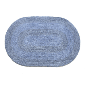 Tapete Banheiro Antiderrapante Allegro Oval Azul Céu 40cm x 60cm Kapazi