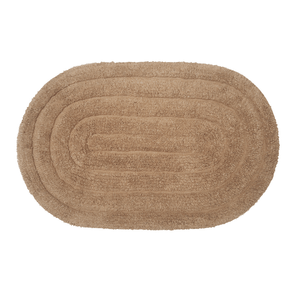 Tapete Banheiro Antiderrapante Allegro Oval Linen 40cm x 60cm Kapazi