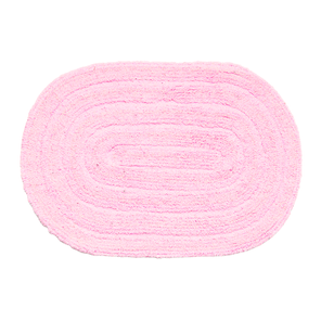 Tapete Banheiro Antiderrapante Allegro Oval Rosa 40cm x 60cm Kapazi