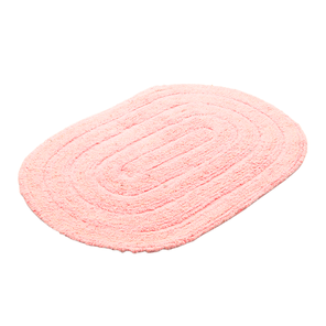 Tapete Banheiro Antiderrapante Allegro Oval Rosa 40cm x 60cm Kapazi