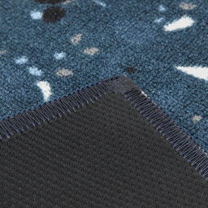 Tapete Cozinha Antiderrapante Cleankasa Terrazzo Azul 50cm x 75cm Kapazi