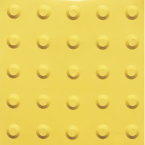 Piso de Demarcação Tátil Alerta Kit 16 peças 25x25cm Amarelo Kapazi
