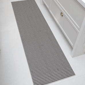 Passadeira Cozinha Antiderrapante Flex Hexagonal Preto 60cm x 180cm Kapazi