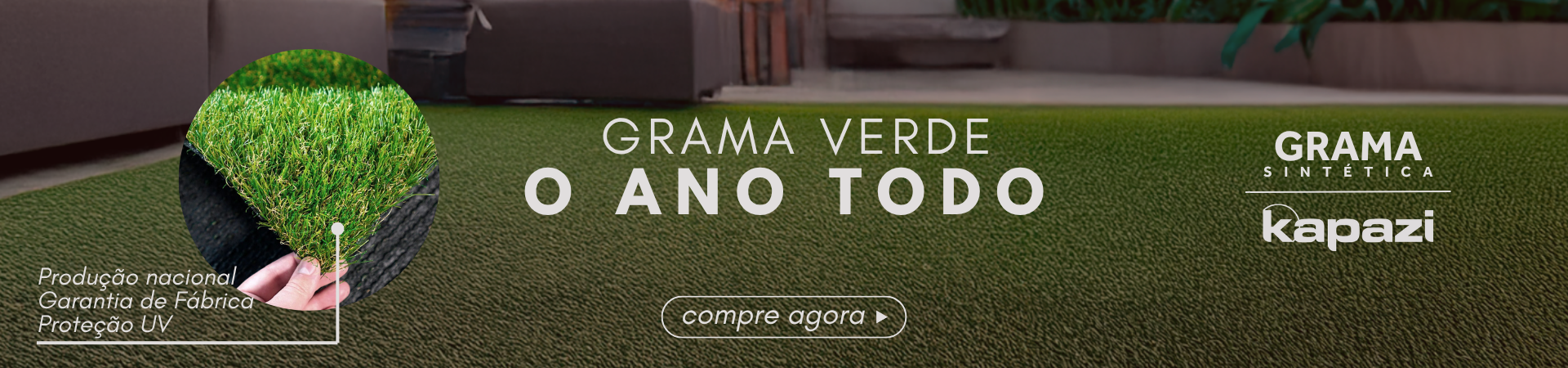 Grama Sintética Kapazi -  exibidos em diferentes modelos 